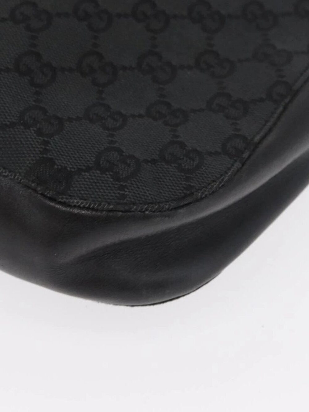 GUCCI GG Canvas Shoulder Bag Black Silver 001 3746 Auth 170401 - Picture 4 of 16